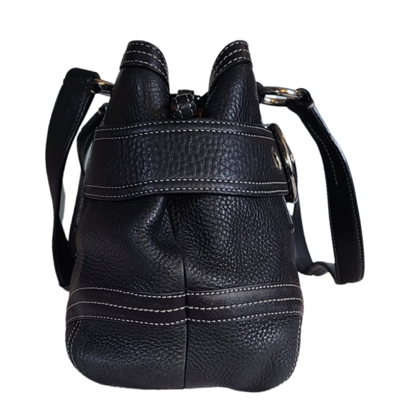 COACH HAMPTON BLACK PEBBLE GRAIN LEATHER TOTE BAG - Picture 12 of 12